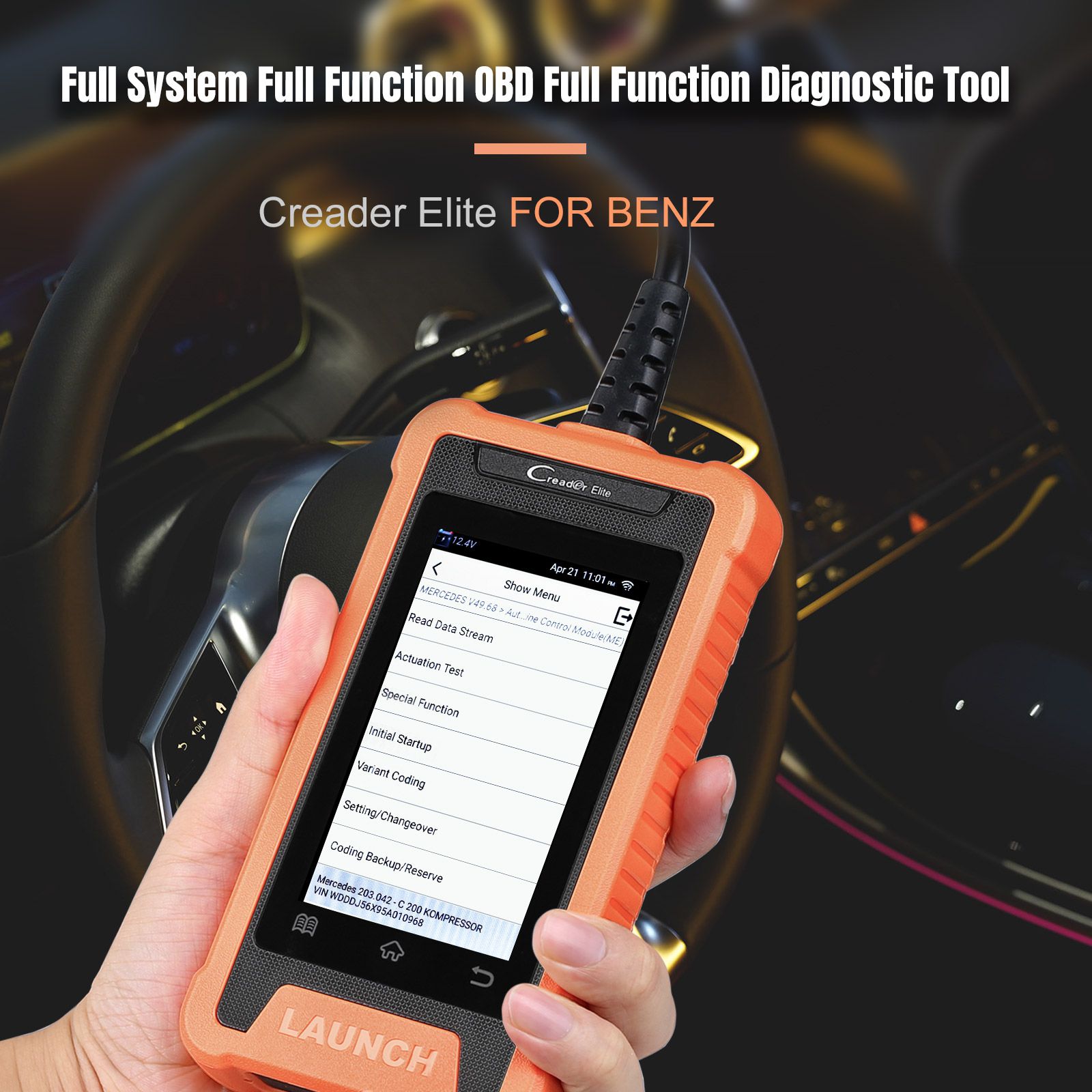 Newest Launch Creader Elite For BENZ Full-system Diagnosis Tool OBDII Scanner