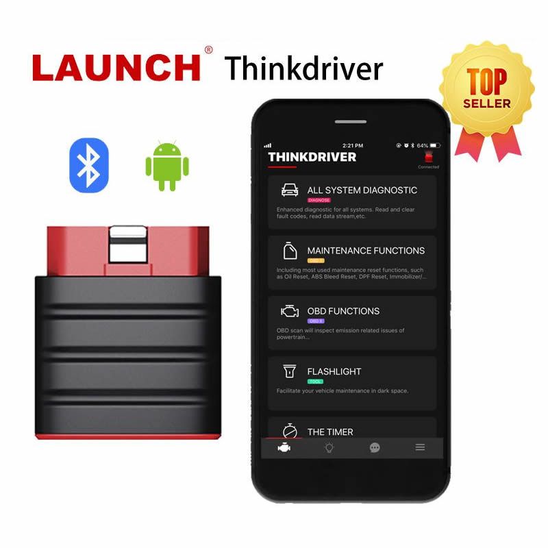 Thinkdriver蓝牙obd2扫描仪汽车OBD 2 Ios汽车诊断代码阅读器OBD安卓扫描仪PK thinkdiag ap200