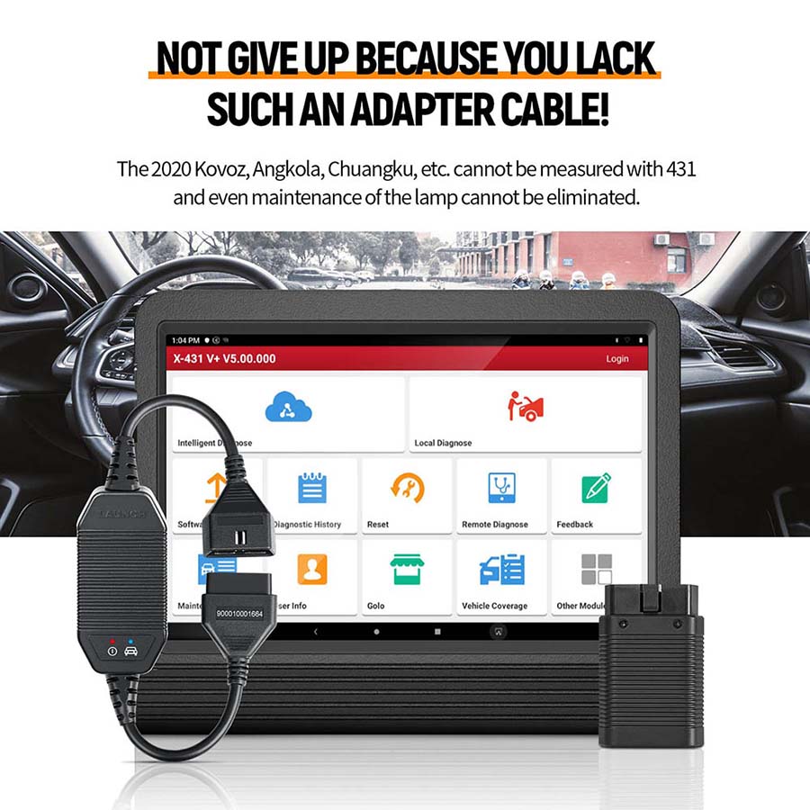 LAUNCH X431 CAN FD Adapter Code Reader CAN FD Car Diagnostic Tool for X431 Throttle Pad II Torque Turbo X431 V+ Pro3S