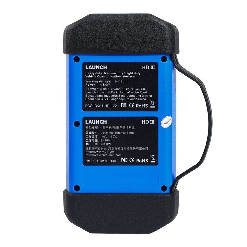 Launch X431 HDiii Module HD3 Heavy Duty Truck Diagnostic Scanner Machinery Bus Diesel Scan Tool Work On V+/Pro3/Pad II