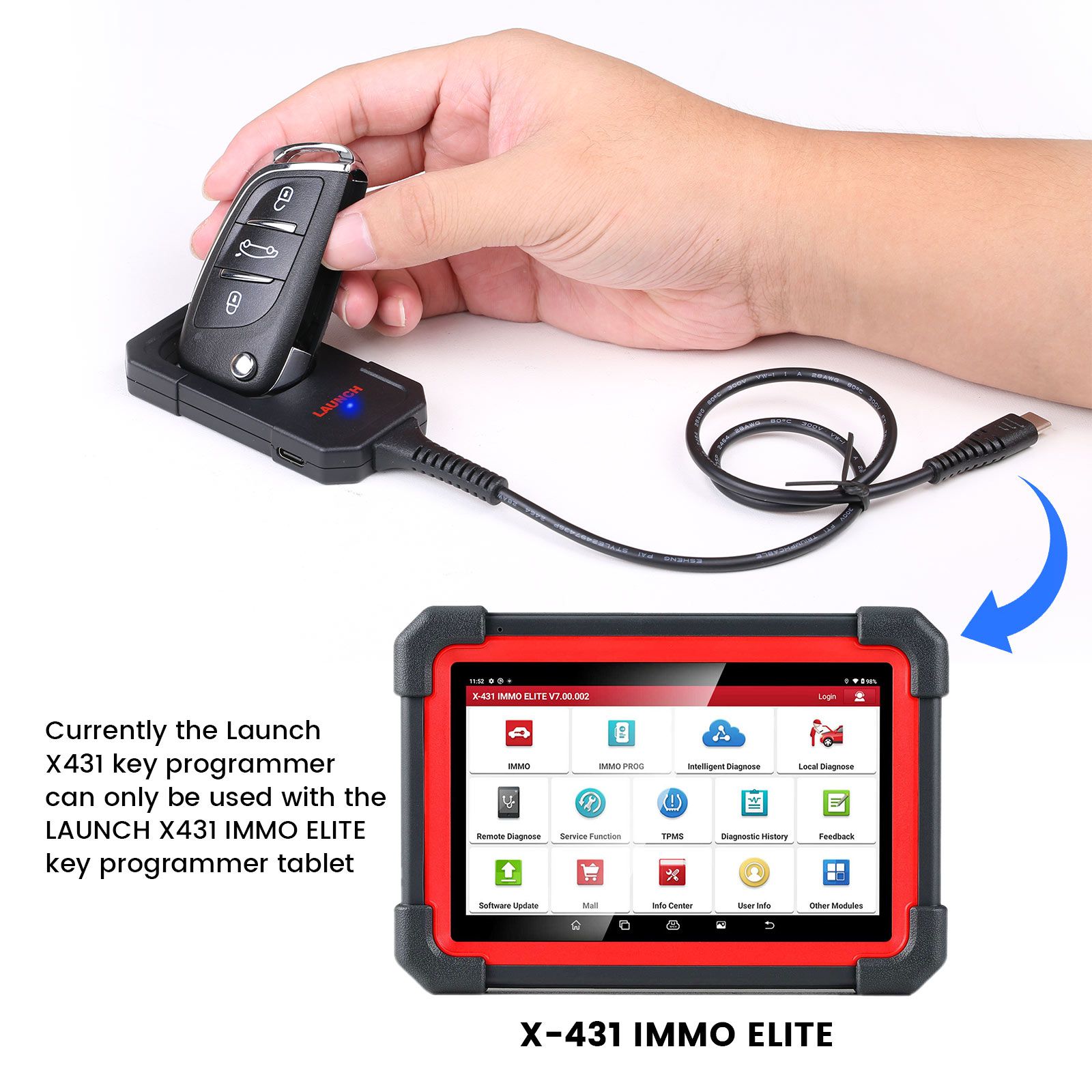 Launch X431 Key Programmer Remote Maker with Super Chip and 4 Sets of Smart Keys