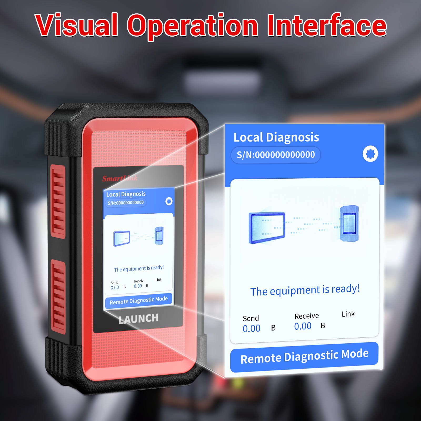Launch X431 V+ 4.0 Wifi/Bluetooth 10.1inch Tablet with HD3 Ultimate Adapter Work on 12V & 24V Cars and Trucks