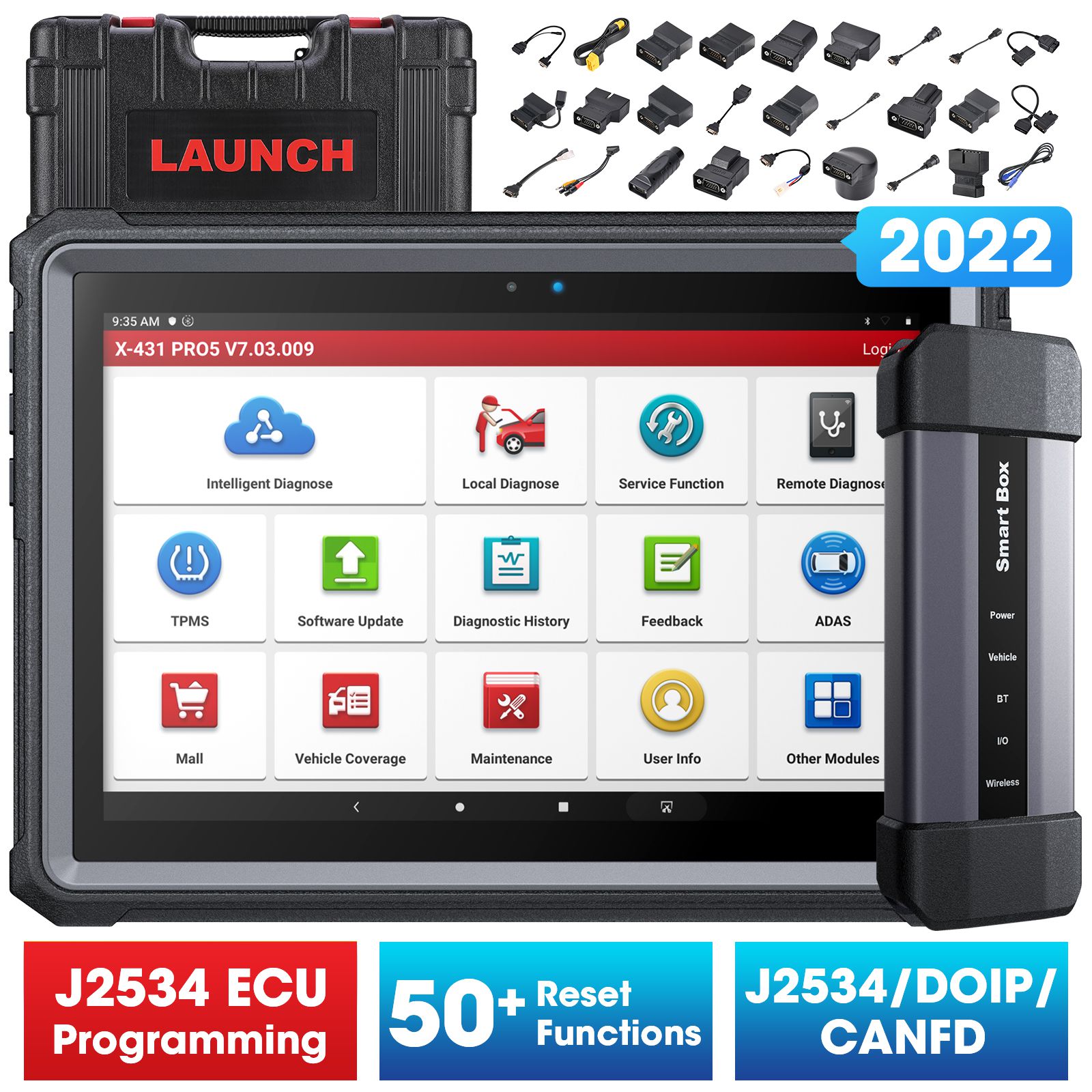 2022 Newest Launch X431 PRO5 PRO 5 Car Diagnostic Tools Automotive Tool Full System OBD2 Scanner Intelligent Diagnosis Tool 1 Year Update