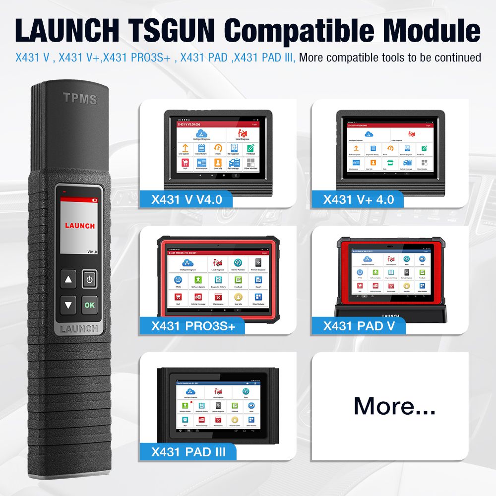  Launch X-431 TSGUN TPMS Tire Pressure Detector Handheld Terminator X431 TSGUN Sensor Activator Programming Tool