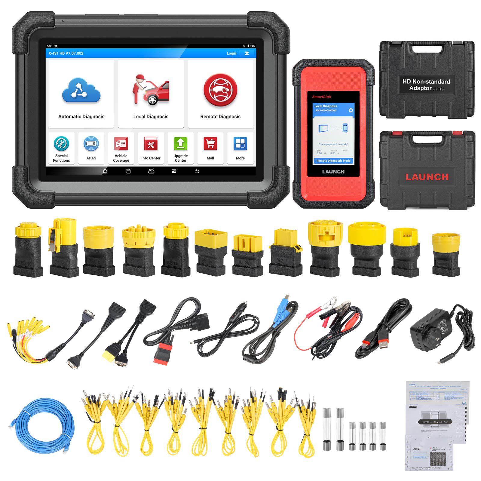 2024 Launch X431 V+ SmartLink HD Heavy Duty Truck Diagnostic Tool for 12V 24V Trucks