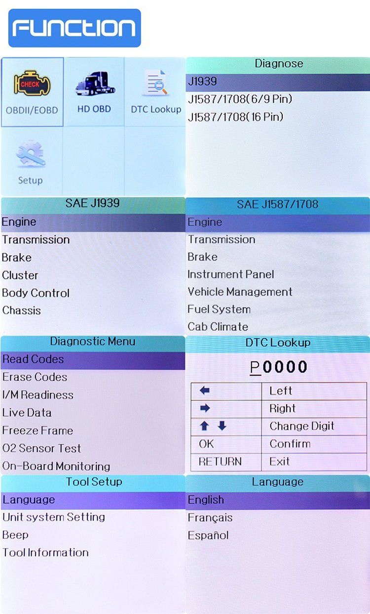 NexLink NL102 중형 및 OBD/EOBD+CAN 진단 도구