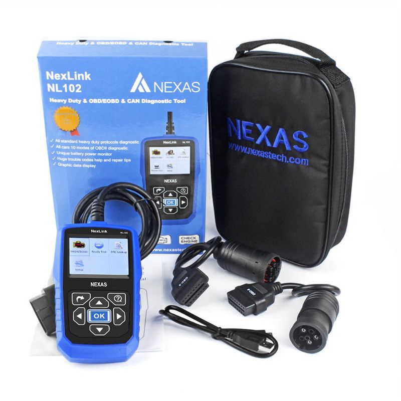 볼보 스카니아 재고장 트럭 디젤 엔진 ABS 제동 진단 도구의 중형 트럭 진단 스캐너 NEXAS NL102 OBD OBD2