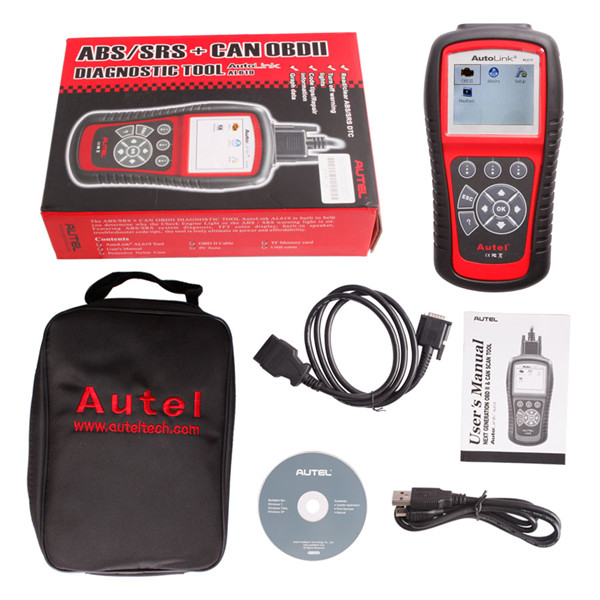 오리지널 Autel AutoLink AL619 OBDII CAN ABS 및 SRS 문제 해결기 온라인 업데이트