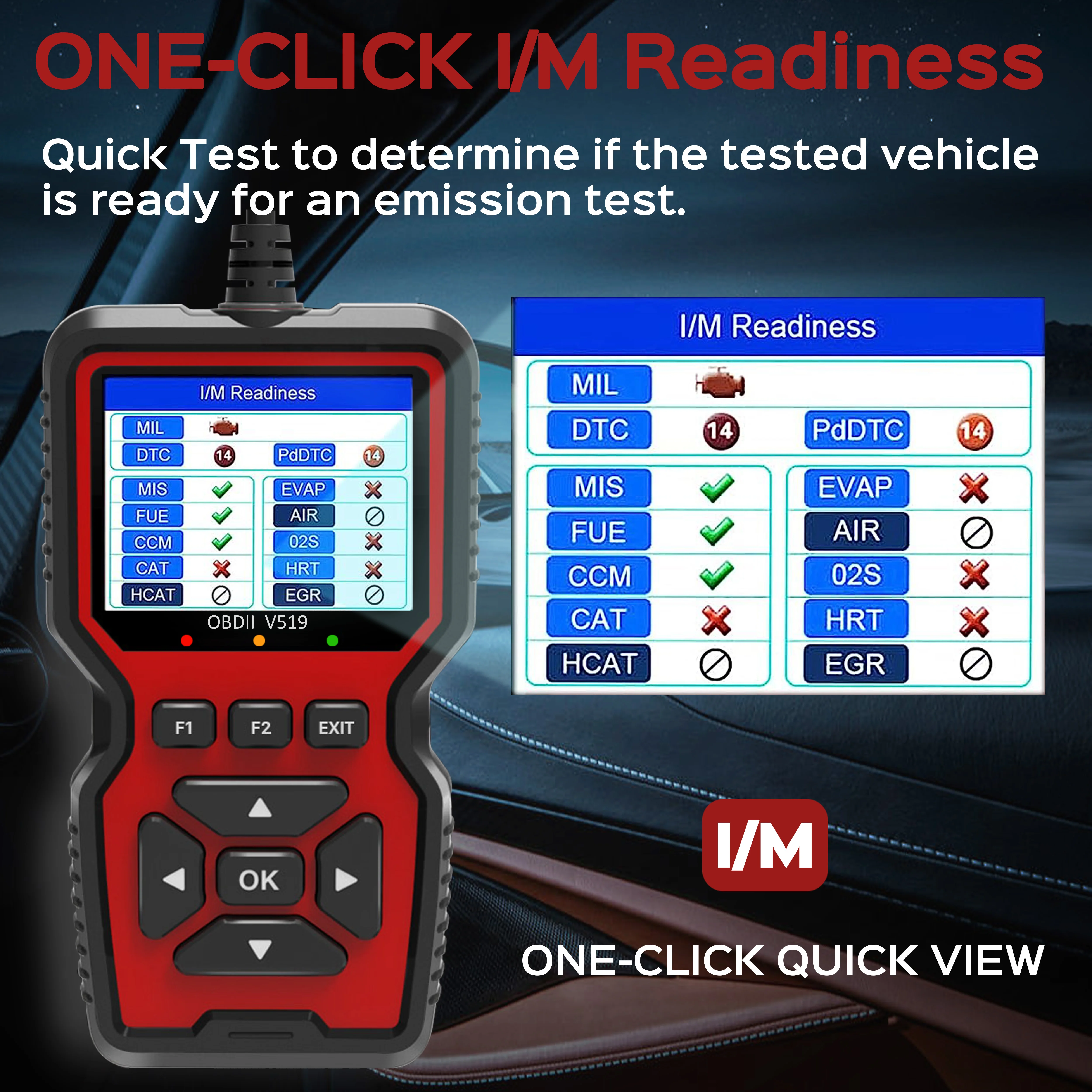 V159 OBD2 Scanner Live Data Professional Mechanic OBDII Diagnostic Code Reader Tool for Check Engine Light