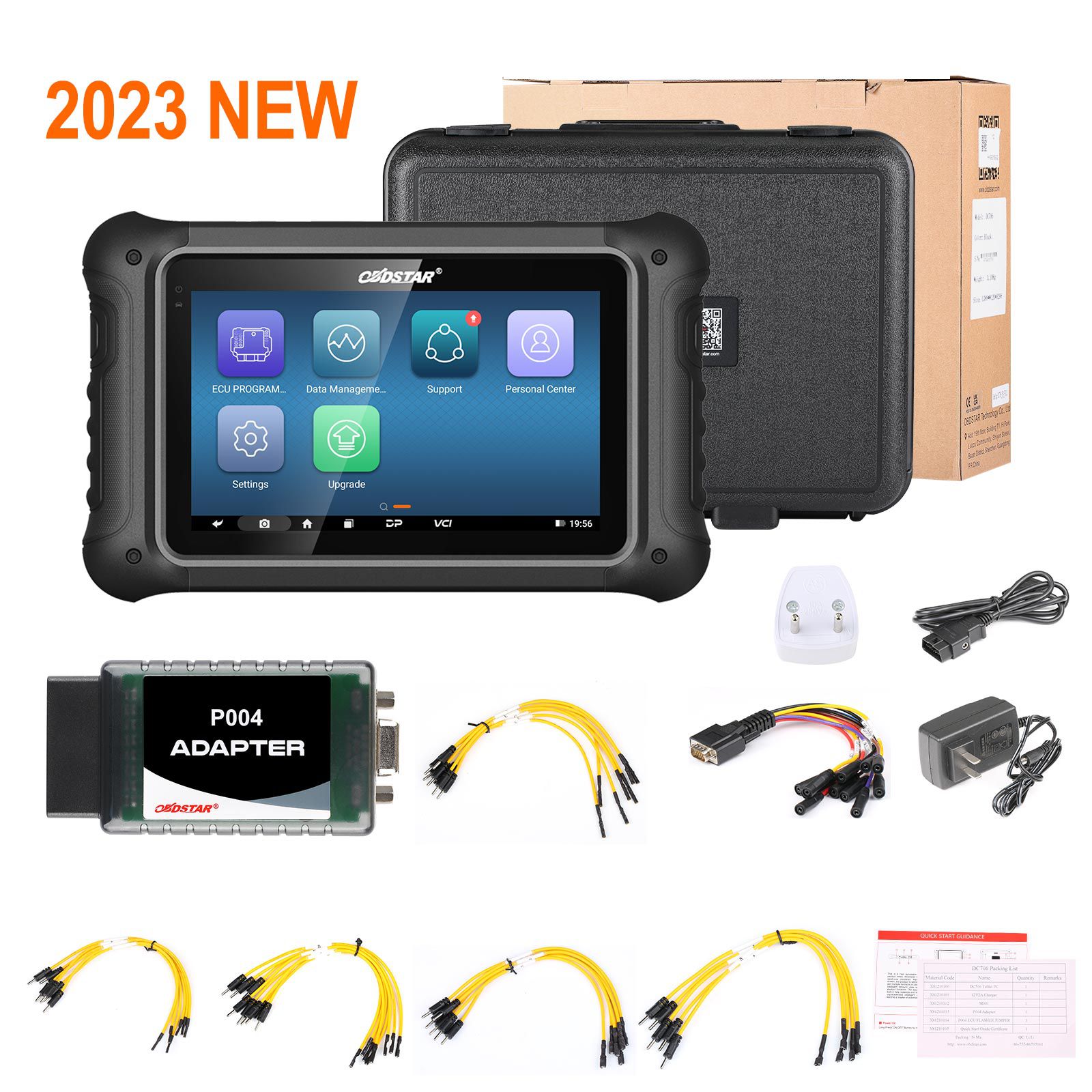 OBDSTAR DC706 ECU Tool Full Version Plus P003 Adapter and ECU Bench Cables for Reading BOSCH ECU Data CS PINCODE ECU Clone/ All by OBD or Bench