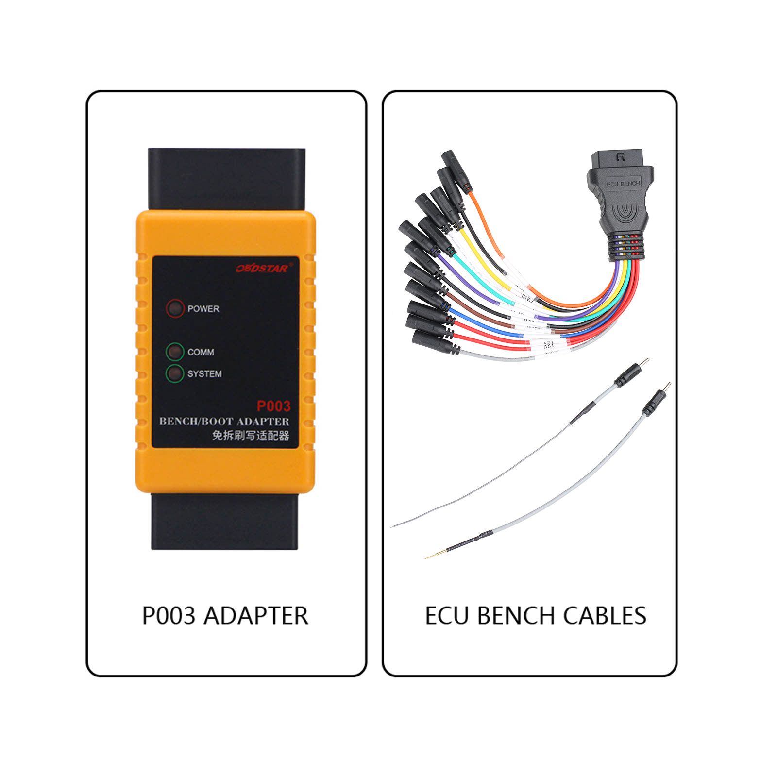 OBDSTAR DC706 ECU Tool Full Version Plus P003 Adapter and ECU Bench Cables for Reading BOSCH ECU Data CS PINCODE ECU Clone/ All by OBD or Bench