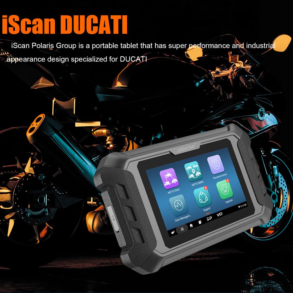 OBDSTAR iScan for DUCATI 오토바이 진단 도구는 IMMO 프로그래밍을 지원합니다.