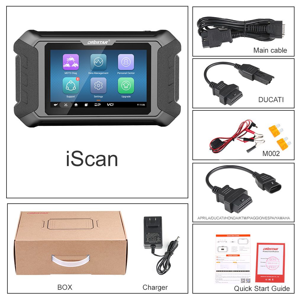  OBDSTAR iScan for DUCATI Motorcycle Diagnostic Tool Support IMMO Programming