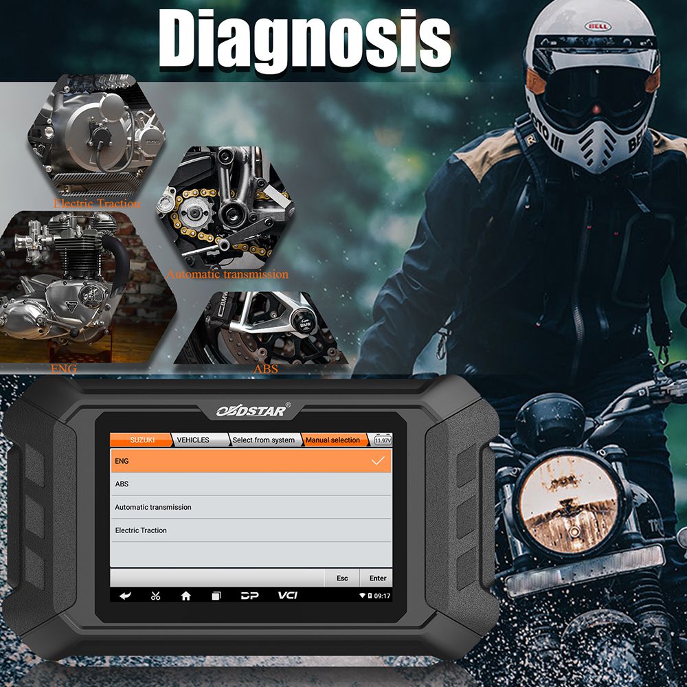 OBDSTAR MS50 Motorcycle Scanner Motorbike Diagnostic Tool Free Update Online