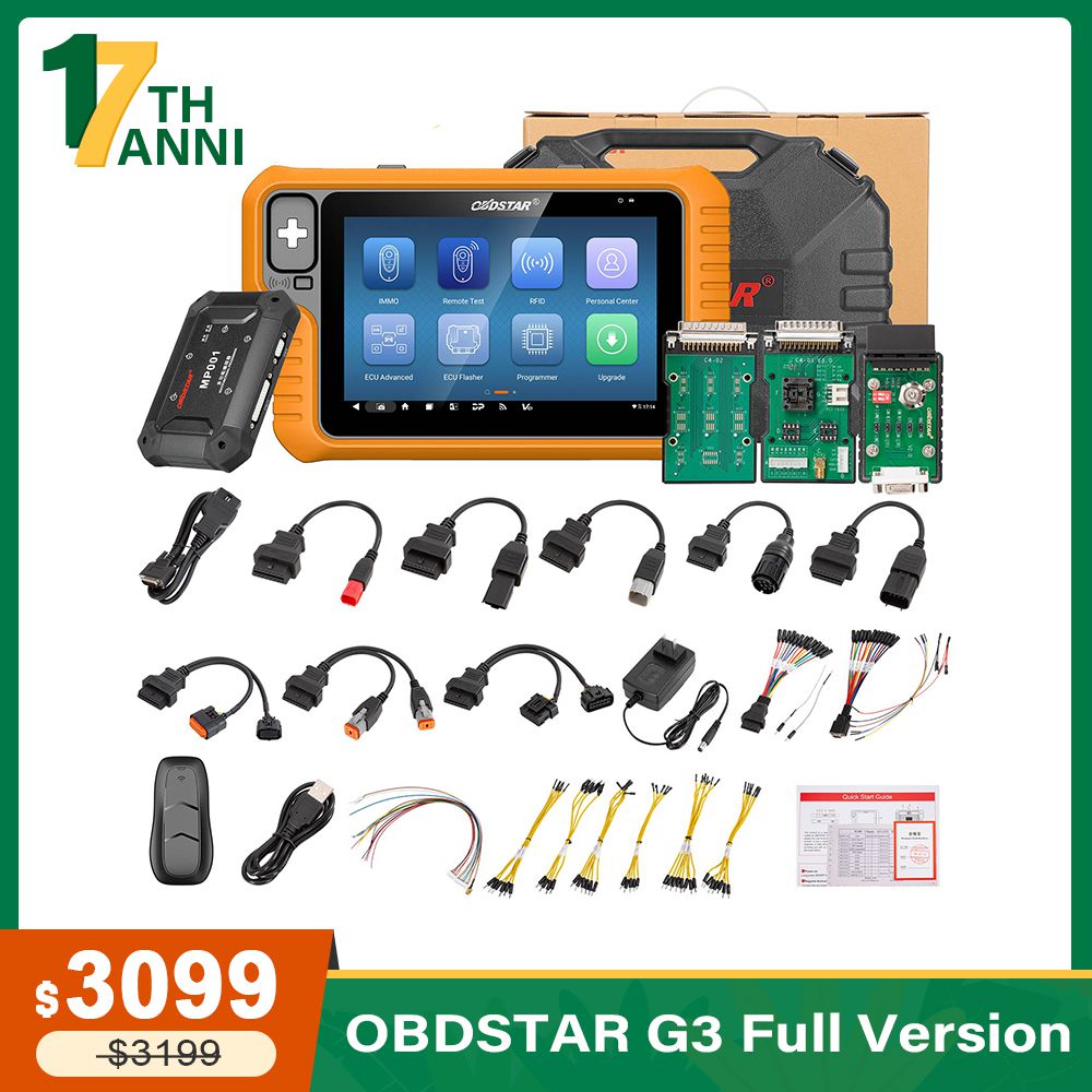 2024 OBDSTAR X300 Classic G3 Full Version Support Cluster Calibration, ECU Flasher, Airbag Reset, Test Platform For Car/ HD/ E-Car/ Moto/ Marine