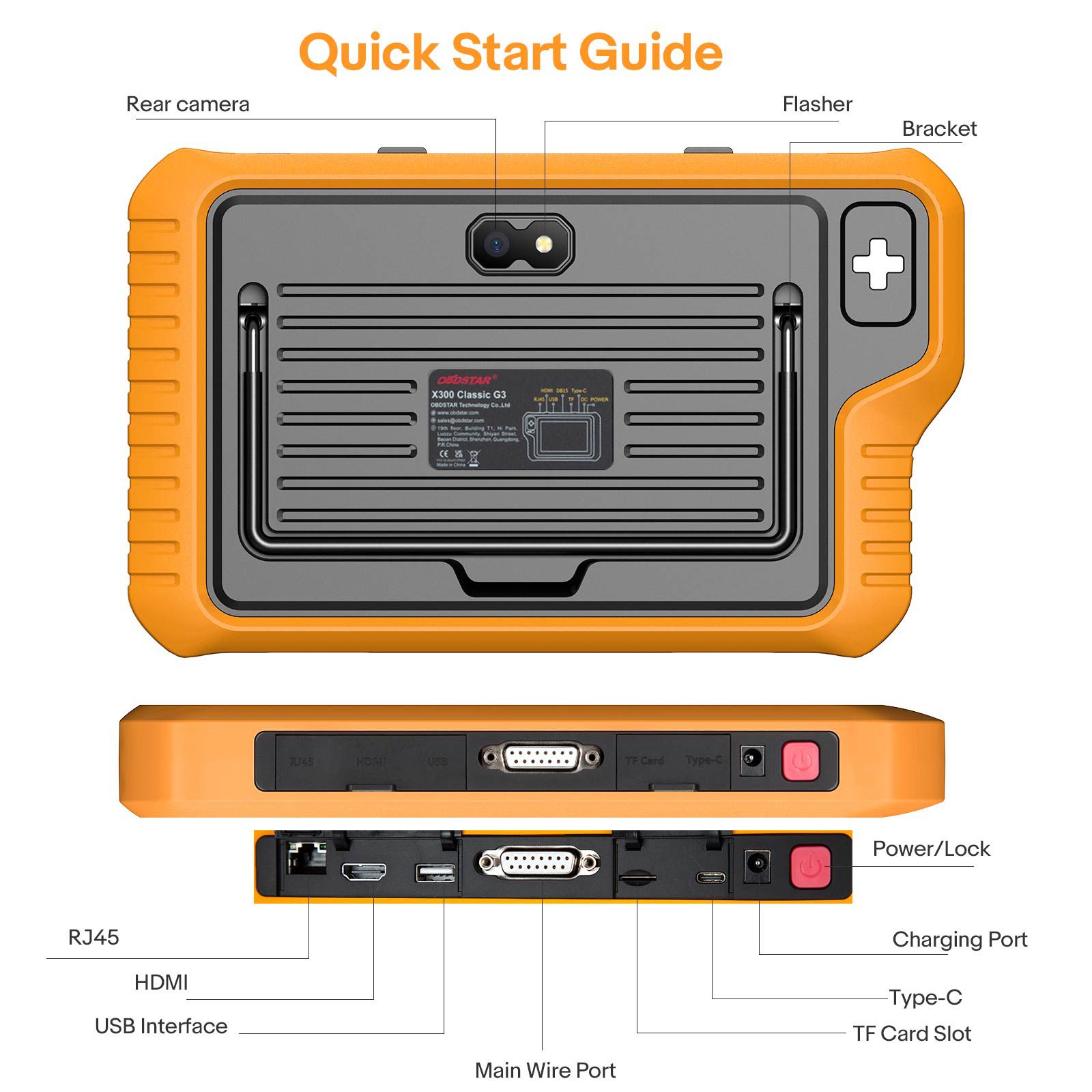 2024 OBDSTAR X300 Classic G3 Full Version Support Cluster Calibration, ECU Flasher, Airbag Reset, Test Platform For Car/ HD/ E-Car/ Moto/ Marine