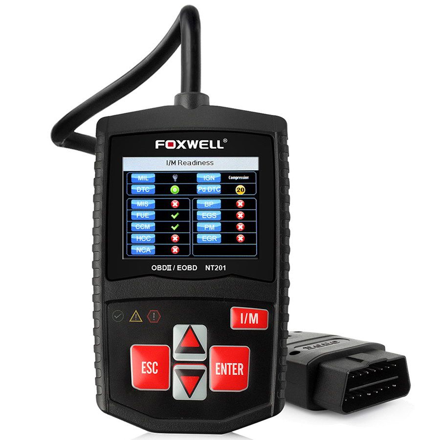 FOXWELL NT201 OBD2 Scanner Car Code Reader Check Engine Light Reader OBDII  EOBD Car Computer Diagnostic Scan Tool Auto Fault Code Scanner for All Cars