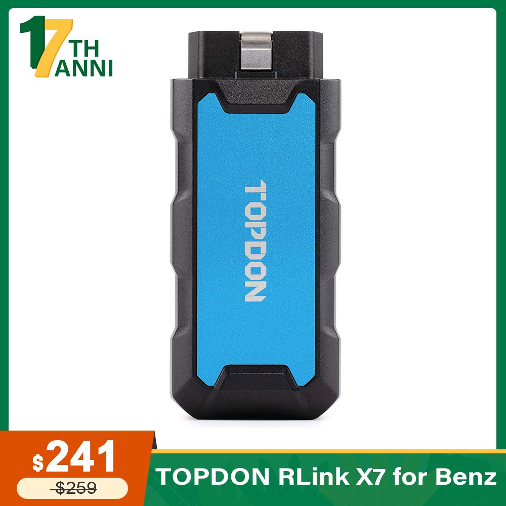 2024 TOPDON RLink X7 for Benz Supports Mercedes Vehicles from 2005 to 2024 Offline Coding/Programming, Unlock Hidden Functions & DoIP