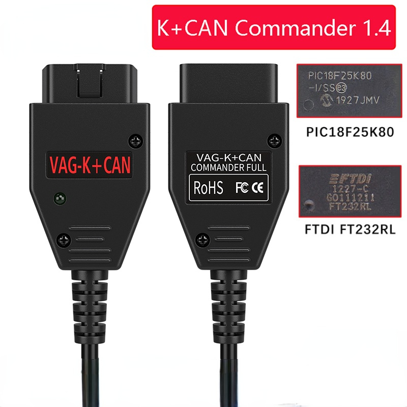 VAG K CAN Commander 1.4 FTDI FT232RL PIC18F25K80 OBD2 Scanner Diagnostic Tool For VW for Golf/Bor for Jetta for VAG K-line