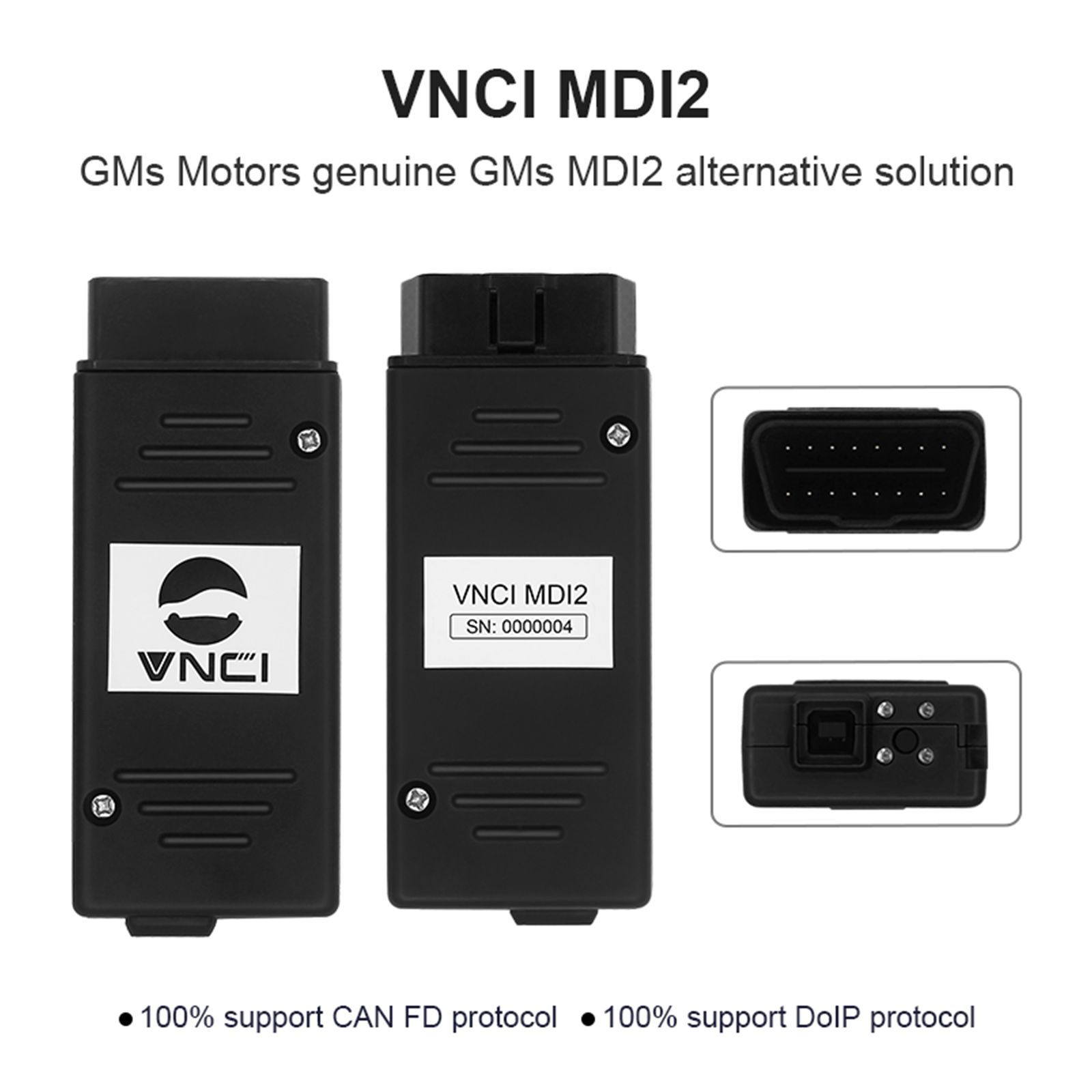 Newest VNCI MDI2 Diagnostic Interface For GMs Support CAN FD/ DoIP Compatible with TLC, GDS2, DPS,Tech2win Offline Software