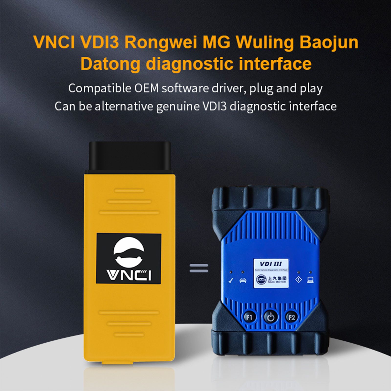 VNCI VDI3 Rongwei MG Wuling Baojun Datong Diagnostic Interface Compatible with OEM Software Driver, Plug and Play