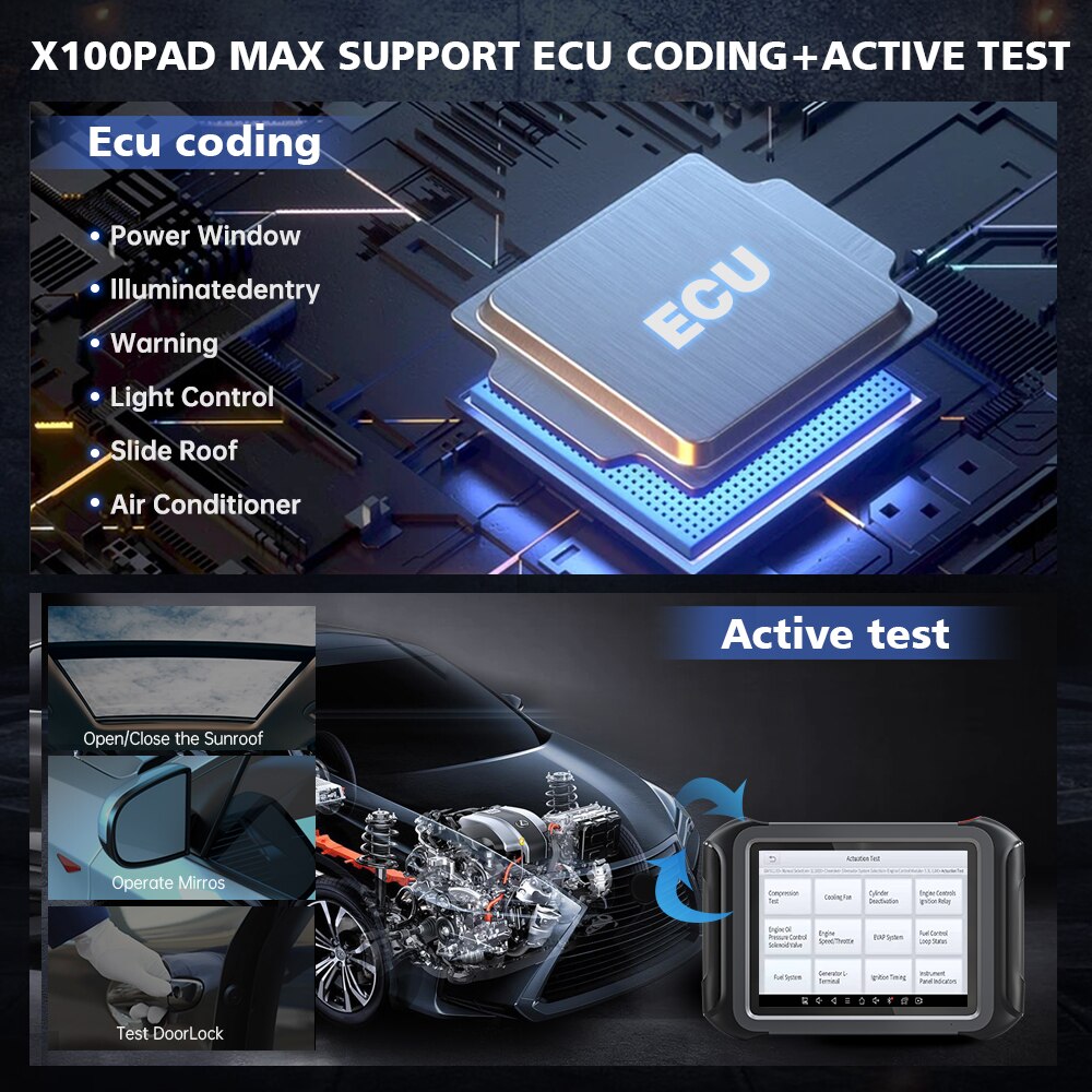 Xtool X100 Max X100 PAD Key Programmer IMMO OE-Level All Systems Diagnostic with ECU Coding 30+Service With KC501 KS01/02 All Key Lost