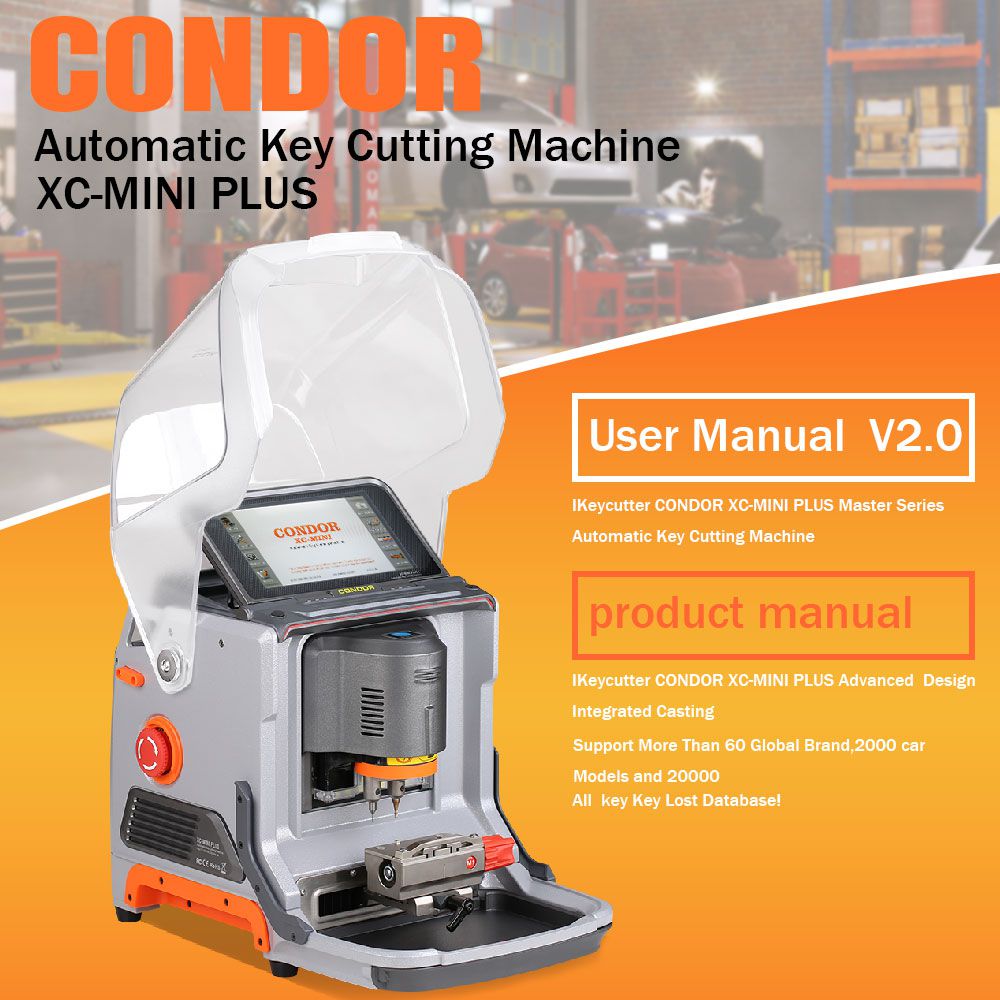 V3.5.3 Xhorse Condor XC-Mini Plus Automatic Key Cutting Machine Master Series with 3 Years Warranty Get 5pcs XKMQB1EN