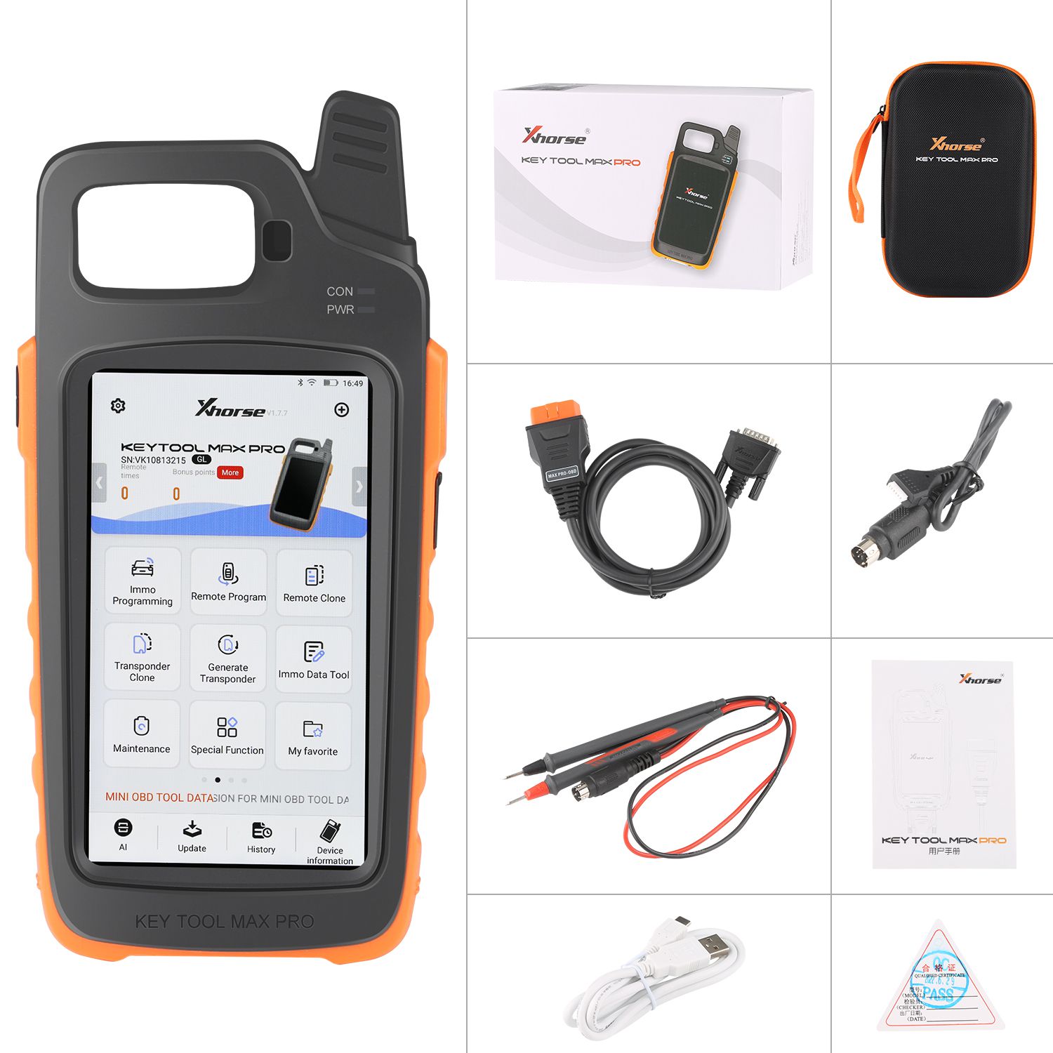 2023 Newest Xhorse VVDI Key Tool Max Pro With MINI OBD Tool Function Support CAN FD/ Voltage and Leakage Current