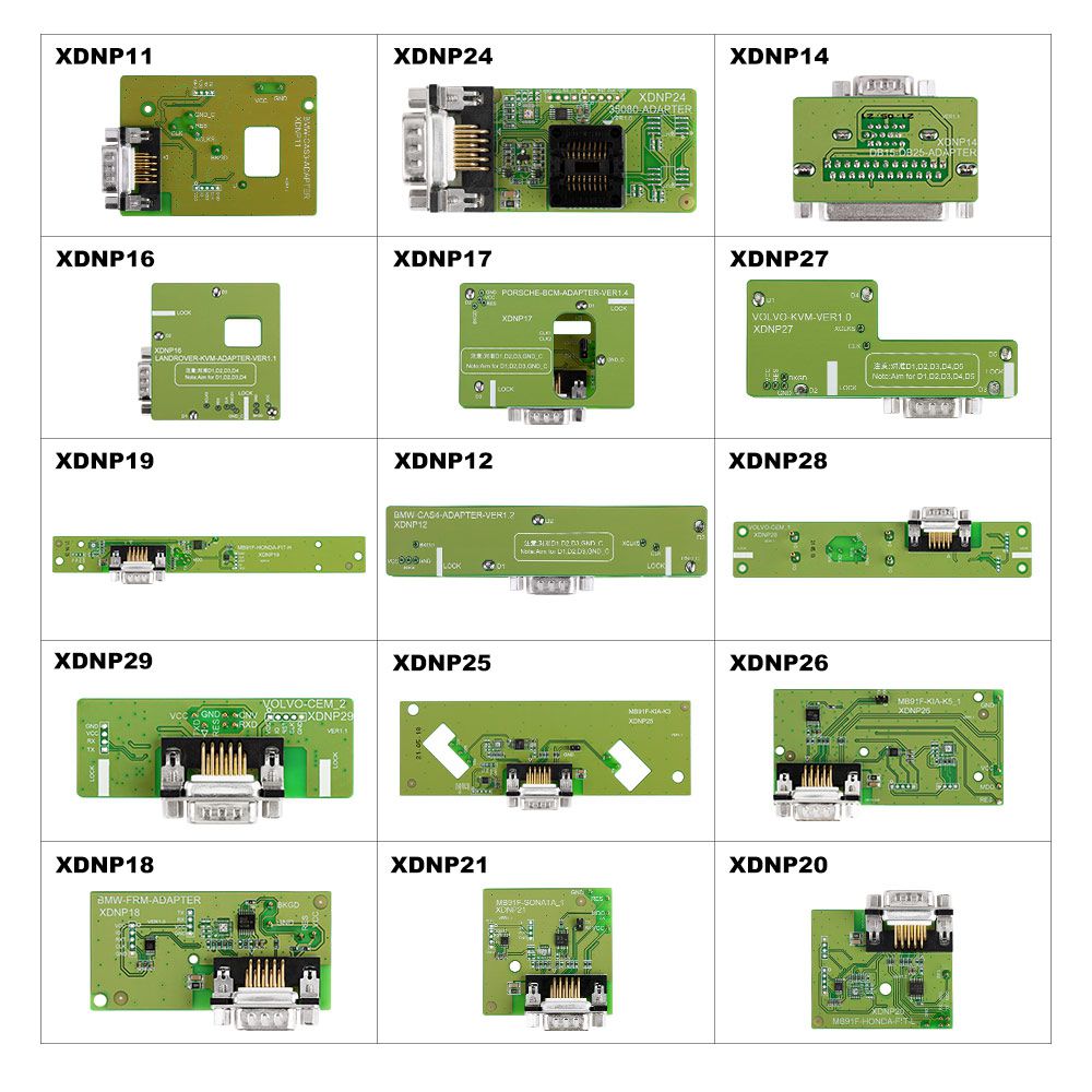 Xhorse VVDI Key Tool Plus Pad Plus 용접 면제 어댑터 및 케이블 전체 XDNPP0CH 16개