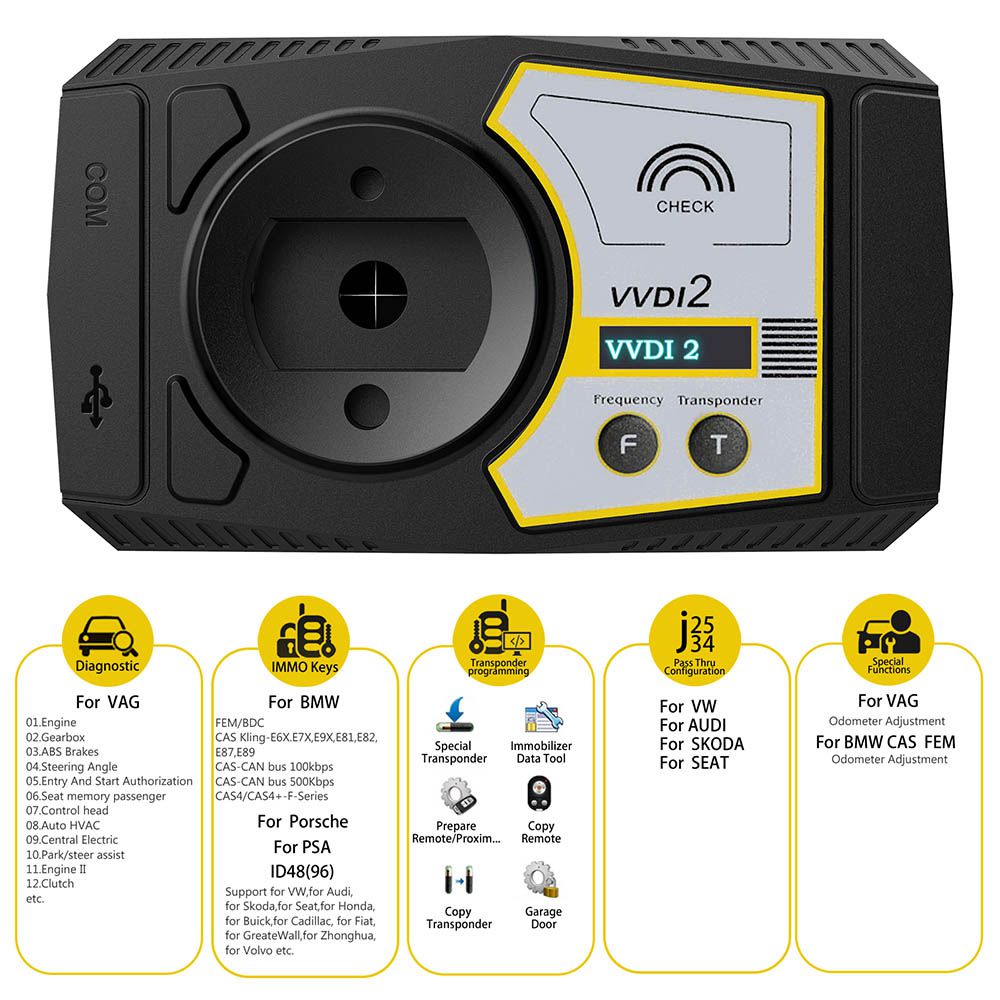 Xhorse VVDI2 Full Kit V7.1.9 with OBD48 + 96bit 48 + MQB + BMW FEM/BDC