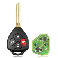  Xhorse XKTO02EN Wire Remote Key Toyota Flat 4 Buttons Triangle English 5pcs/lot