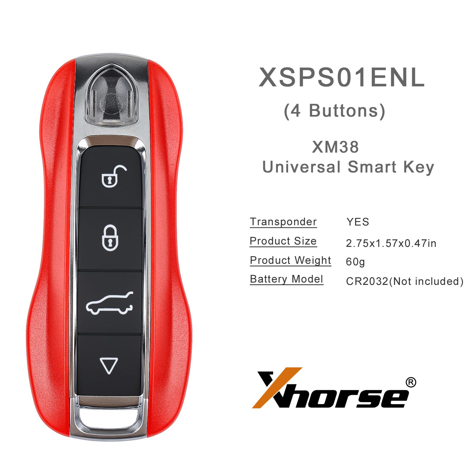 2023 Newest Xhorse XSPS01EN PRO.S Style XM38 Universal Smart Key 5pcs/lot