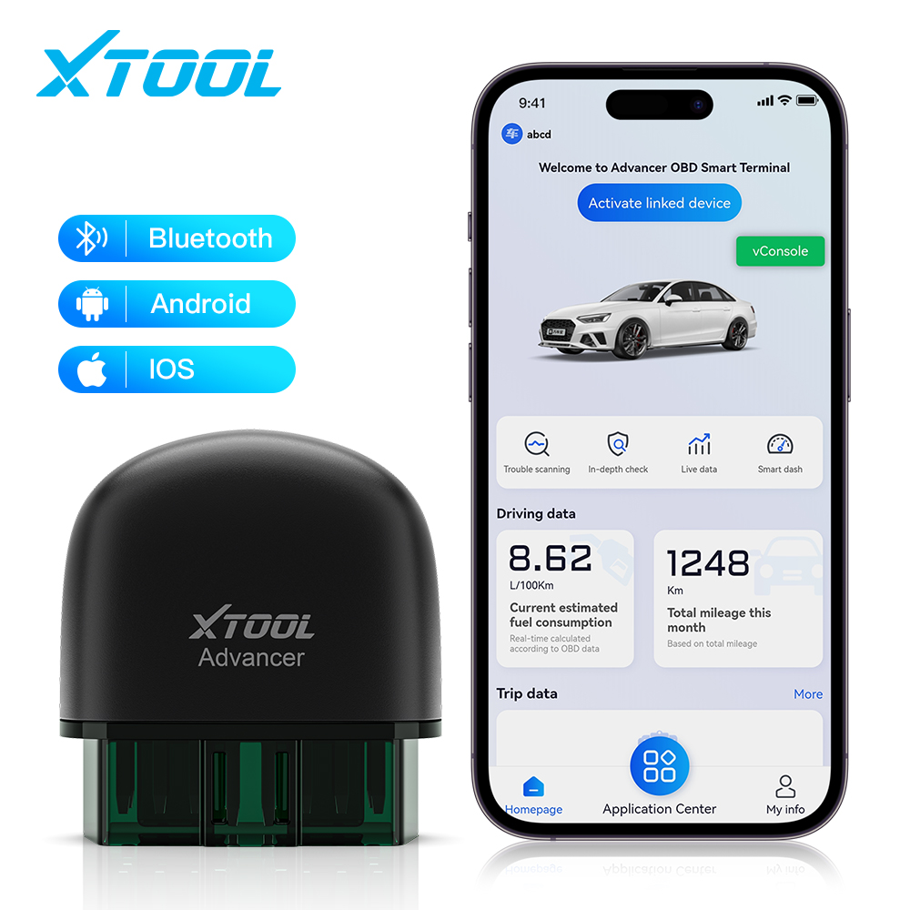 2023년 최신 XTOOL AD20 Advancer OBD2 코드 리더기 스캐너 자동차 엔진 진단 도구 Android/IOS가 ELM327/AD10 업데이트보다 우수함