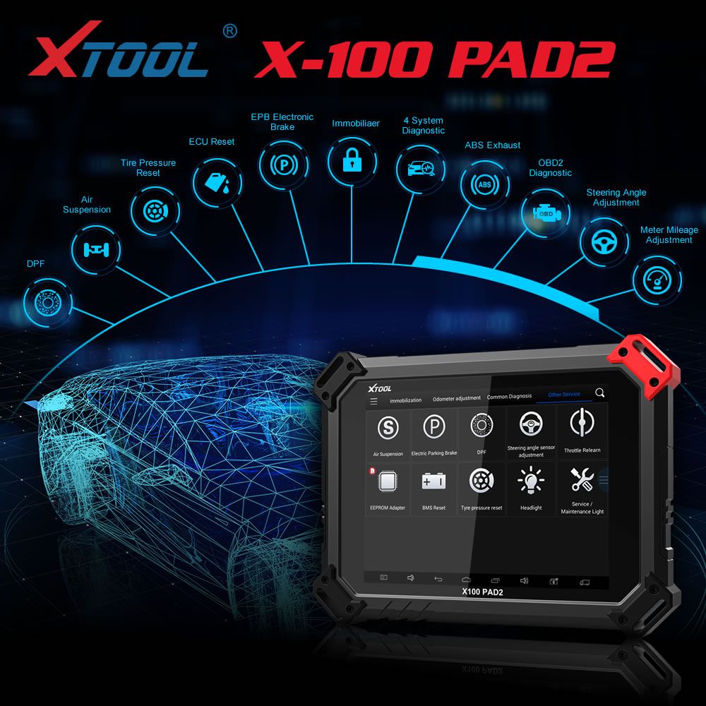 XTOOL X-100 PAD 2 Special Functions Expert Update Version of X100 PAD