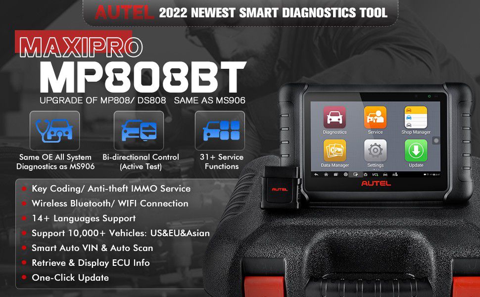 Autel MaxiPRO MP808BT Full System Diagnostic Tool
