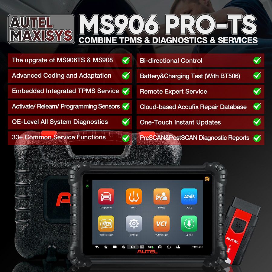 Autel MaxiSYS MS906 Pro-TS Function