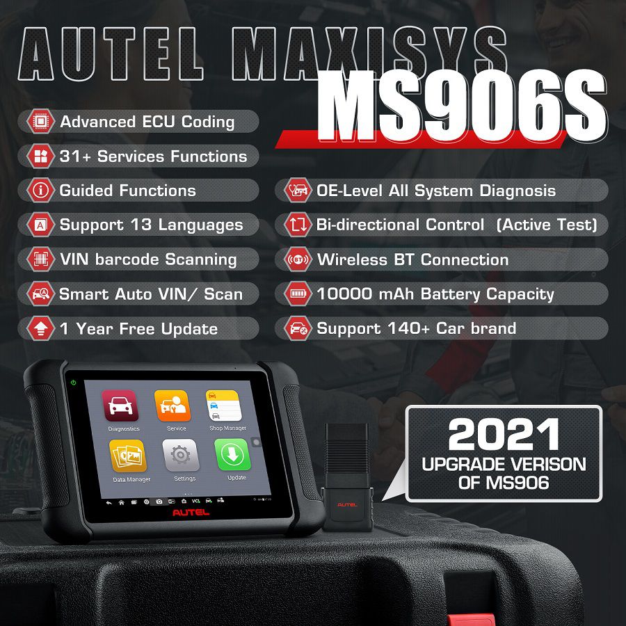 2022 New Autel MaxiSys MS906S Automotive Wireless OE-Lev