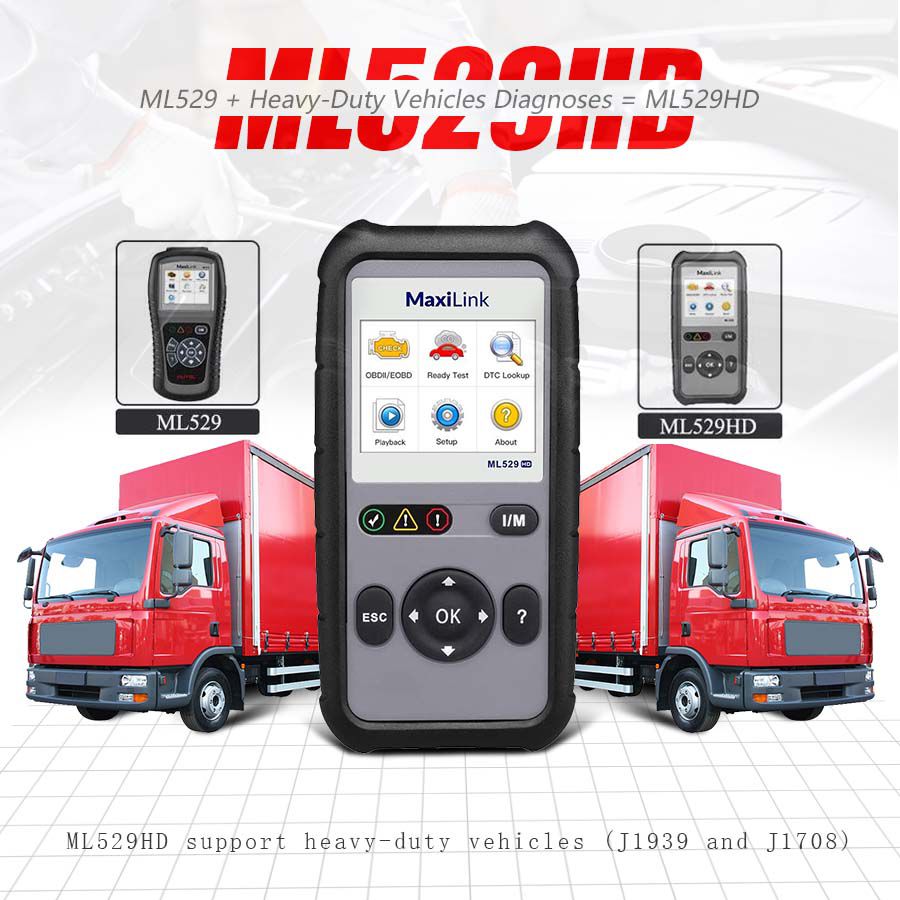 Autel MaxiLink ML529HD Heavy Duty Truck Diagnostic Scan Tool
