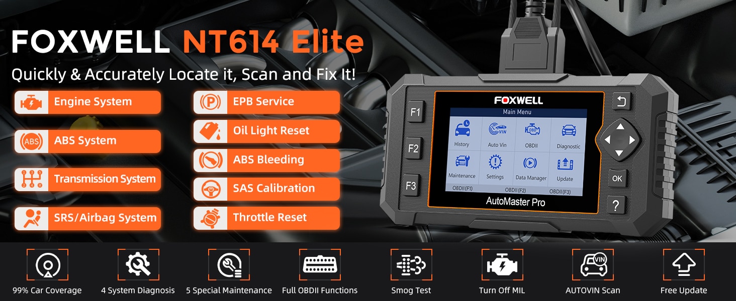 FOXWELL NT614 Elite OBD2 Diagnostic Scanner