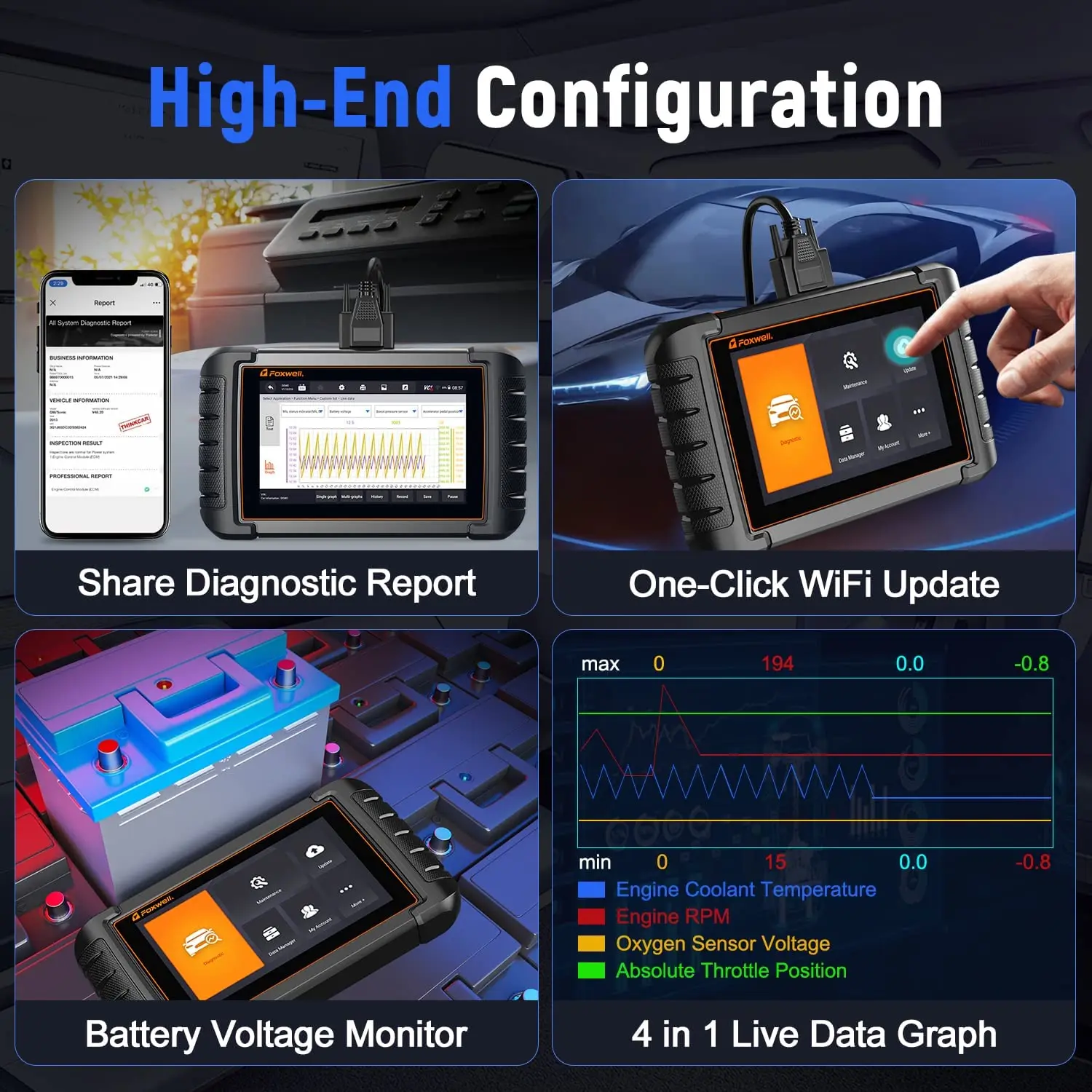 FOXWELL NT809 OBD2 Automotive Scanner