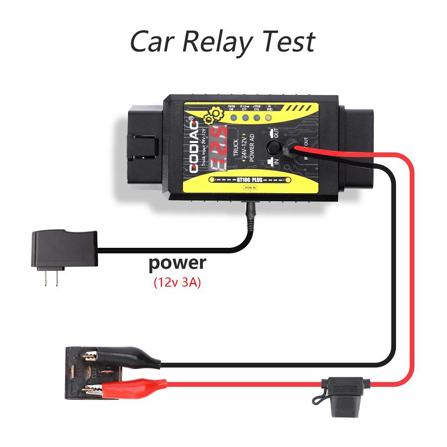 GODIAG GT106 PLUS Relay Test 