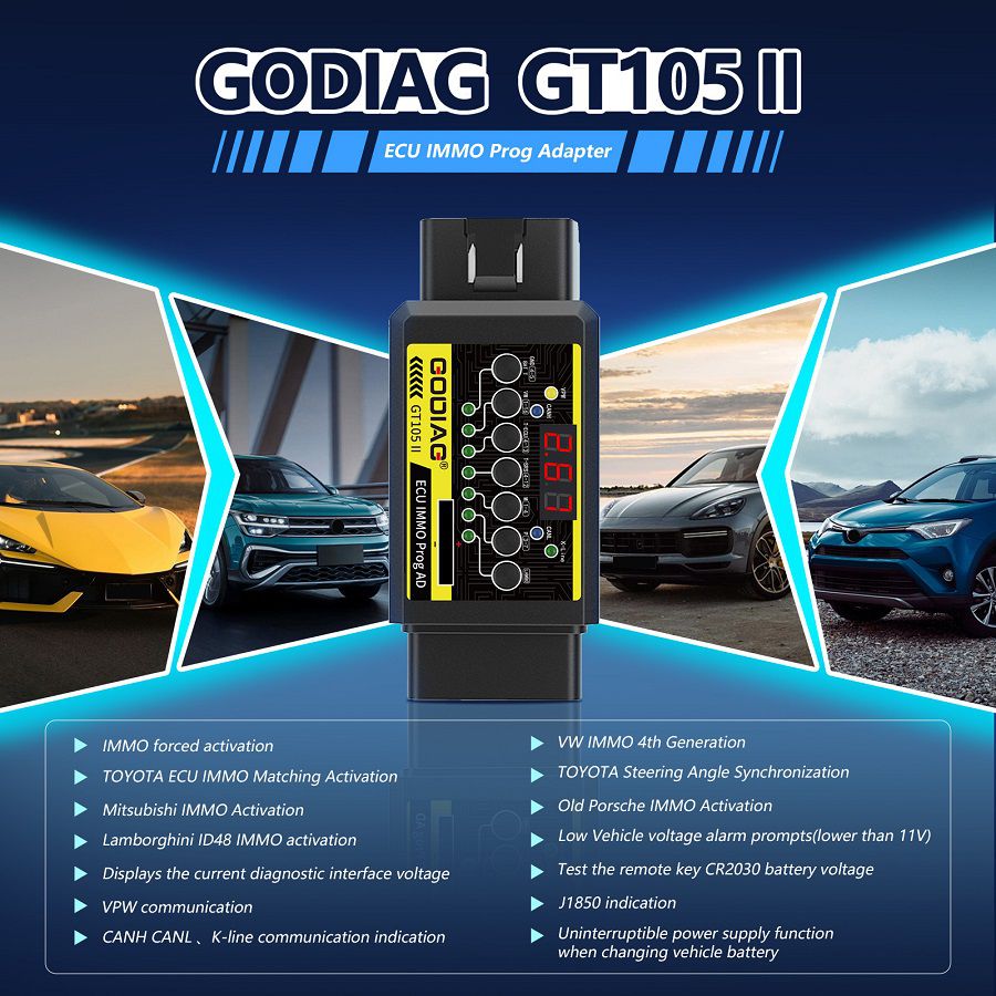 GODIAG GT105 II ECU IMMO Prog AD