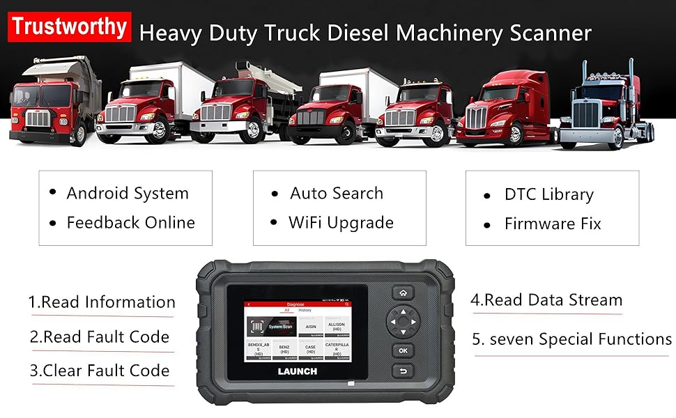 2024 New Launch CRP129 HD Elite 24V Heavy Duty Truck Dia