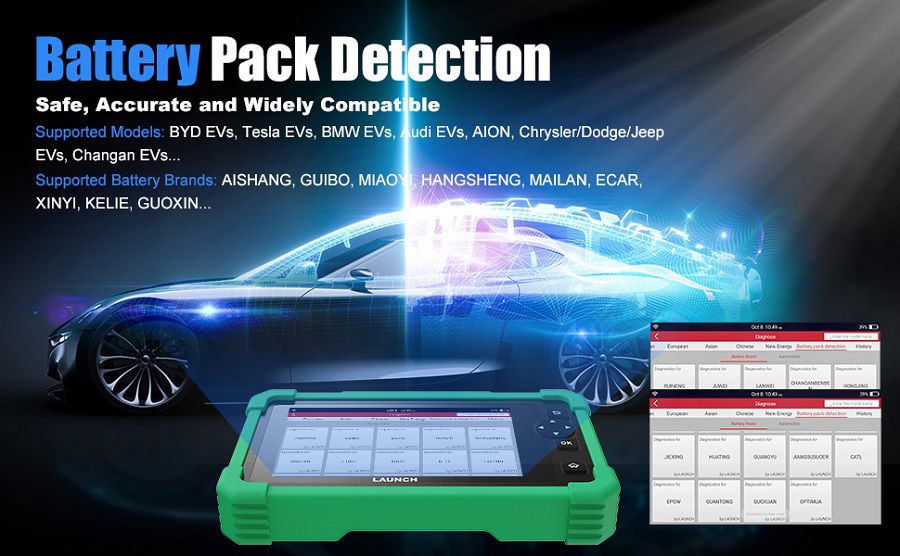 LAUNCH CRP919 EV Diagnostic Scanner 43+ Service Functions for Electric Vehicles New Energy Cars