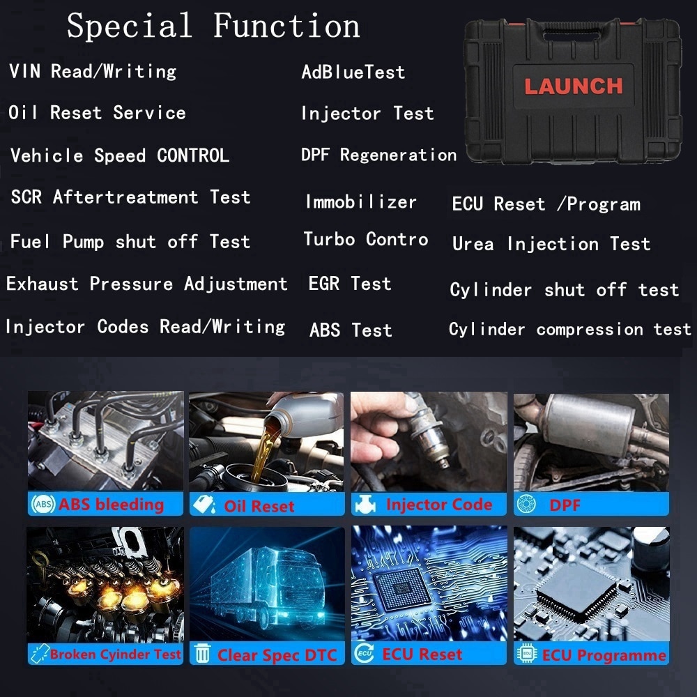 Launch X431 HD3 Ultimate Heavy Duty Truck Diagnostic Ada