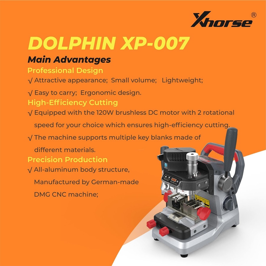 Xhorse Dolphin XP-007 Manually Key Cutting Machine