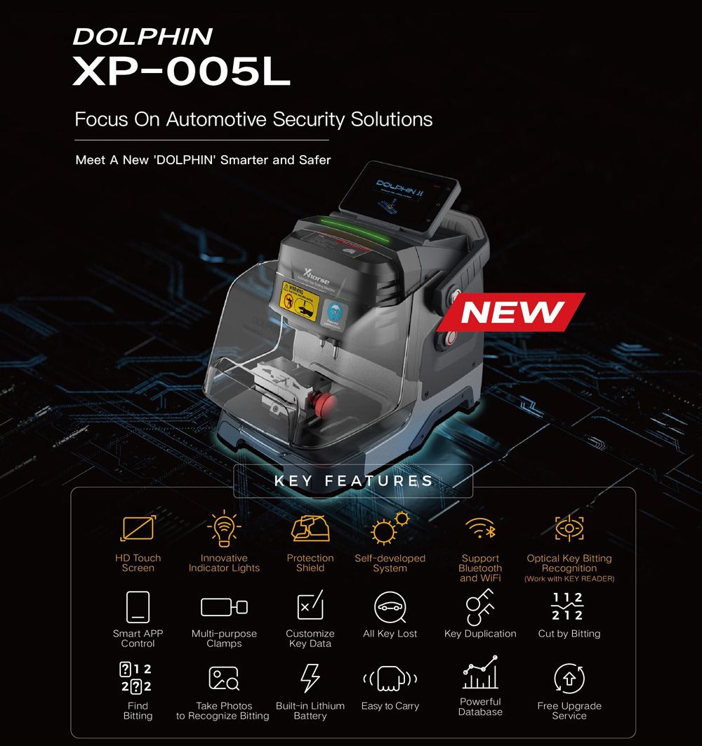 Xhorse Dolphin II XP-005L XP005L Key Cutting Machine wit