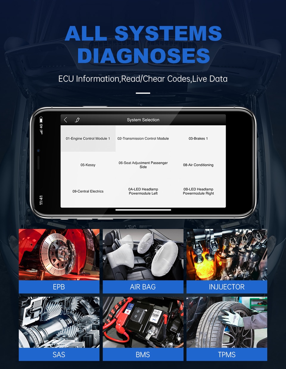 XTOOL A30M OBD2 Full System Diagnostic Tool